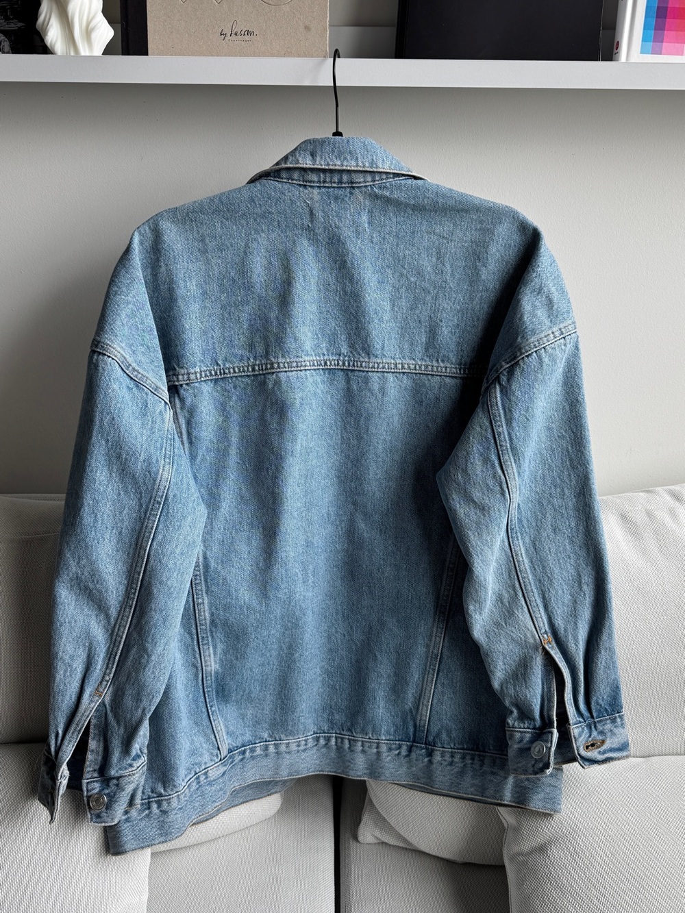Mango MNG Light Blue Denim Jacket - women's Casual Oversized Trucker - Picture 5 of 6